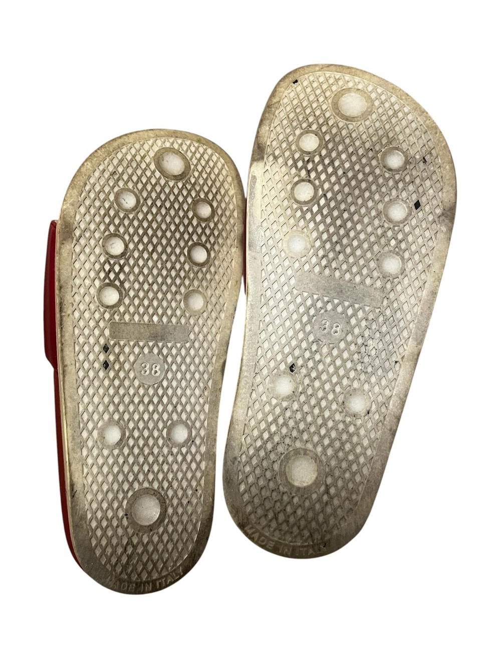 KOIO Slide Sandals Red Leather Made in Italy Minimalist EU 38 US 7.5/8 - Picture 7 of 12